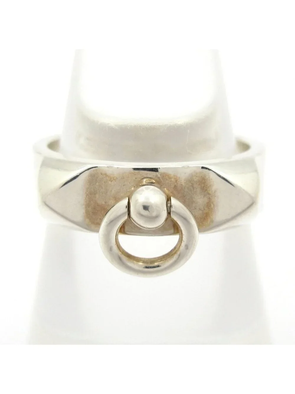 Hermes Ring 51 Collier de Champagne Silver
